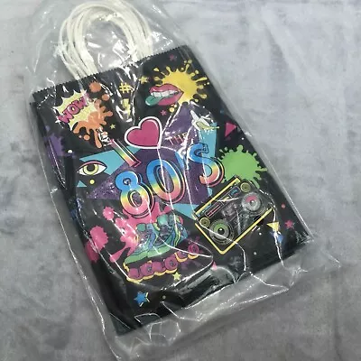 I Love The 80s Theme Gift Bags 7 Pieces Party Goodie Candy Bag Open Package • £4.34