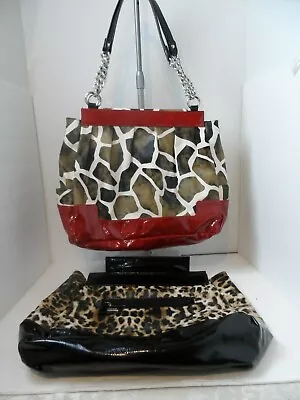 Miche Large Animal Print Faux Patent Leather Tote Shoulder Bag Handbag Purse  • $49.99