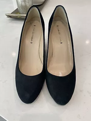 Via Spiga Womens Black Suede Wedge Shoes Size 8 1/2 ~ Great Condition!  • $28