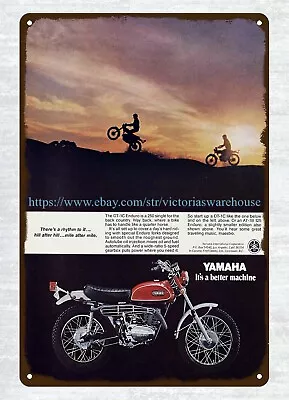 Wall Hangings In Living Room 1970  Motorcycle Metal Tin Sign • $15.99