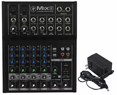 New Mackie Mix8 8 Channel Compact Mixer Constructed With A Durable Metal Chasis • $99.99