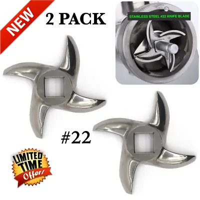 2 Pack #22 Meat Grinder Blade Stainless Steel Knife Cutter Replacement For Grind • $13.50