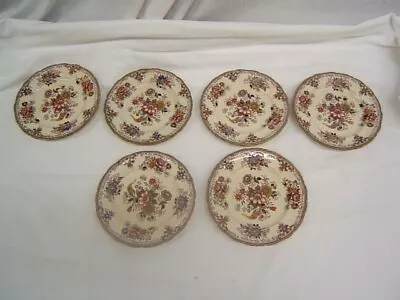 Lot Of 6 Mason's Ironstone Bird Dessert Plates 5 7/8  GC  • $39.99