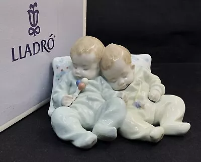 Lladro Spain Figurine  Little Dreamers  Sleeping Twins Babies #5772 • $78