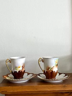 Antique Moritz Zdekauer Austria Chocolate Pot Cup And Saucer Set - 2 • $60