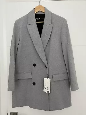 $79 • Buy Zara Grey Coat Blazer Size S BNWT