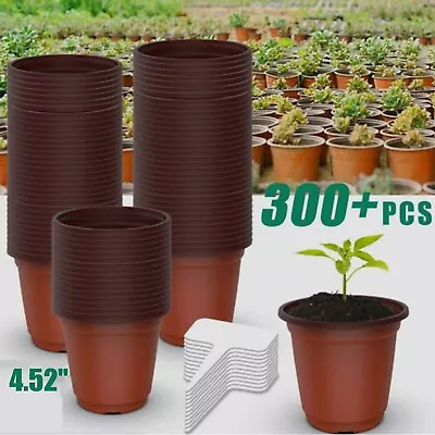 300+ Plastic Plant Flower Pot Nursery Seedlings Starting Pot Container W/ Labels • $27.95