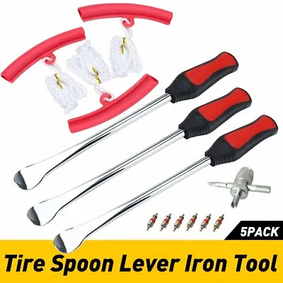 Tire Spoon Lever Iron Tool Kits For Motorcycle Bike With Wheel Rim Protector Set • $26.59