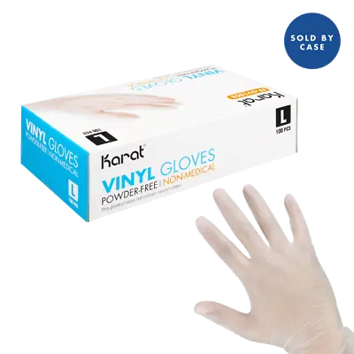 Karat Vinyl Powder-Free Gloves (Clear) - Large - 1000 Ct FP-GV1008 • $30.60