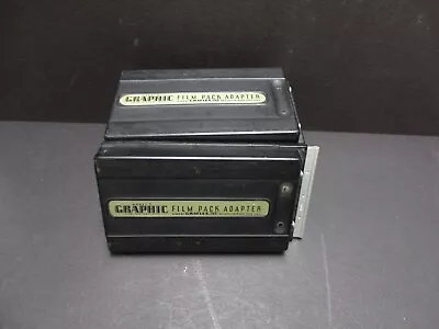 Graflex Graphic Model 2 Film Pack Adapter With Slide 2 1/4  X 3 1/4  Size • $10