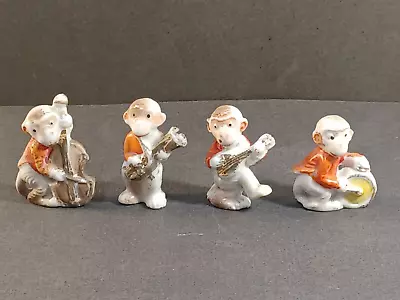 MCM 4 Piece Miniature Anthropomorphic Monkey Band Made In Japan Post WW2 • $15.92