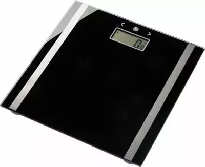 Salter Ultra Slim Black Glass Body Mass Digital Analyser Bathroom Scales • £9.99