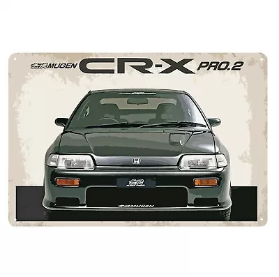 Honda Cr-x Mugen Car Metal Poster Tin Sign 20x30cm • $14.90