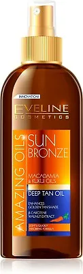 £7.39 • Buy Eveline Amazing Oils Sun Bronze Deep Tanning Accelerator Oil Macadamia 150ML