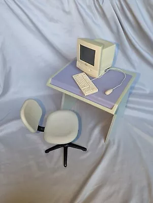 AMERICAN GIRL DOLL Pleasant Co. 1996 Macintosh Computer Desk & Chair - Retired • $65