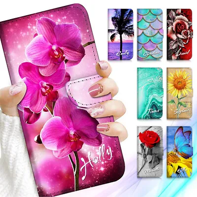 $13.99 • Buy Personalised Name Flip Case Cover For Samsung S23 S22 S21 S20 Note 20 Ultra Plus