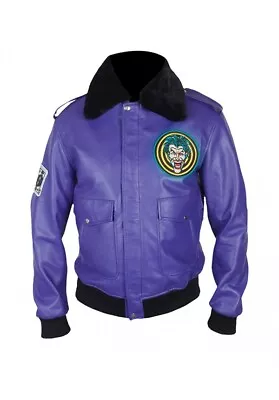 Batman Henchmen Joker Goon Purple Bomber Jacket For Men • $30