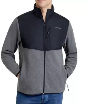 Lands End Fleece Full Zip Jacket Mens Size XLarge 100% Polyester Slate Heather • $24.95