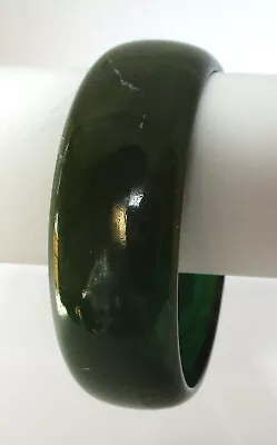 Vintage Marbled Green Bakelite Bangle Bracelet • $12.46