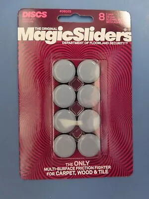 Magic Sliders Floor Slides 1  Round Package Of 8  #08025    NEW  • $7.89