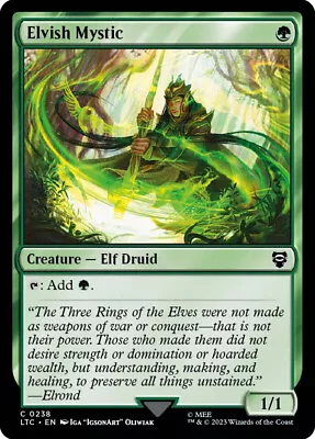 MTG Elvish Mystic  - The Lord Of The Rings Commander • $1.69