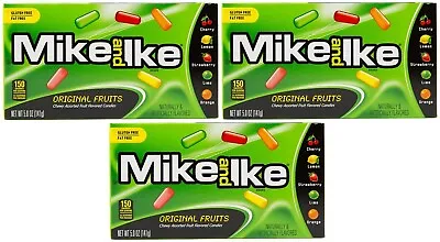 3x Mike & Ike Original Fruits Chewy Assorted Fruit Flavored Candies 141g • $16.82