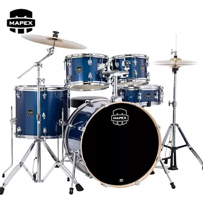 Mapex Venus 5PC Fusion Complete Drum Kit Blue Sky Sparkle VE5294FTCVI • $699