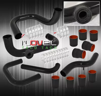 For 93-97 Del Sol D15 D16 Bolt On Turbo Fmic Piping Kit BOV Flange Black Coupler • $134.99