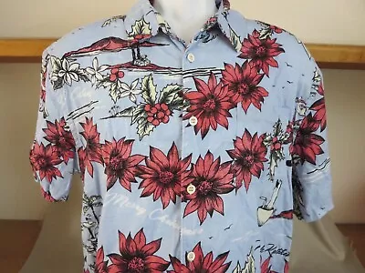 NEW Quicksilver Waterman Men's Shirt Mele Kalikimaka Hawaii Christmas Santa XL • $29.99