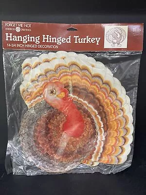 American Greetings Hanging Hinged Turkey Die Cut Thanksgiving Display Vintage • $15.99