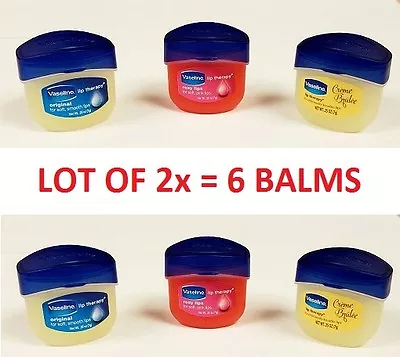 Lot Of Vaseline Dry Lip Therapy Balm Set Original Rosy Lips Creme Brulee Jelly  • $10.95