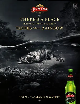 James Boag's Premium Tasmanian Beer  There's A Place  Original A4 Print Ad • $24.99