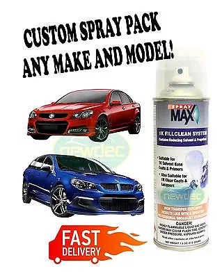 AUTO TOUCH UP SPRAY PAINT 400ml CAN ANY CAR CODE 2K SOLID OR BASE FACTORY COLOUR • $39.90