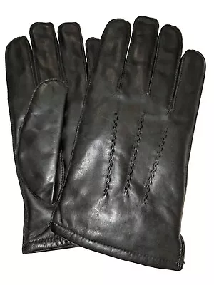 Men's Thinsulate Genuine Leather Gloves Medium Black NEW. • $28.80