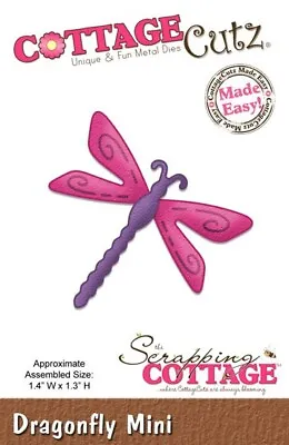 CLEARANCE LINE Cottage Cutz Cutting Die – Dragonfly Mini New • £3.99