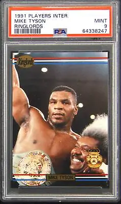 1991 Players International Ringlords Mike Tyson No Stamp PSA 9 Gem Mint • $499
