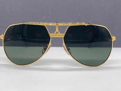 Maserati Sunglasses Men Vintage Pilot Oval 80er Gold Large 6130 France • $434.40