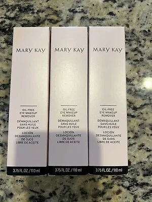 LOT OF 3 Mary Kay Oil-Free Eye Makeup Remover 3.75 Fl. Oz. Each Free Shipping • $52