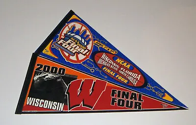 (2) 2000 NCAA Final Four Pennants Wisconsin Badgers & 4 Team Dick Bennett Lot • $19.95