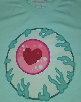 TARA MCPHERSON MISHKA T-SHIRT LARGE L LONG SLEEVE TEAL ART FEMALE POP PRINT Toy • $40