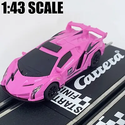 1:43 - PINK Lamborghini Slot Car Carrera Go Scalextric SCX Electric Race Track • $26