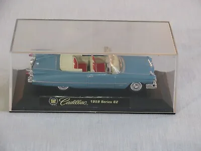Vtg NewRay 1:43 Diecast 1959 Cadillac Series 62 Convertible W/DisplayBlue2000 • $7.95