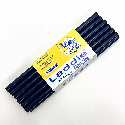 Vintage Dixon Laddie  Set Of 12 Thick Pencils School Supply #304 Blue No Erasers • $8.50