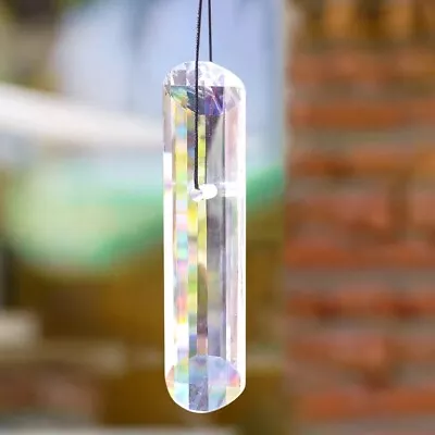 150mm Clear Pillar Crystals Prism Faceted Sun Catcher Lucky Feng Shui Crafts • $12.90