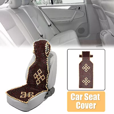 Wooden Beaded Seat Cover Massage Universal Car Cushion Car Seat Cover Brown • $56.39
