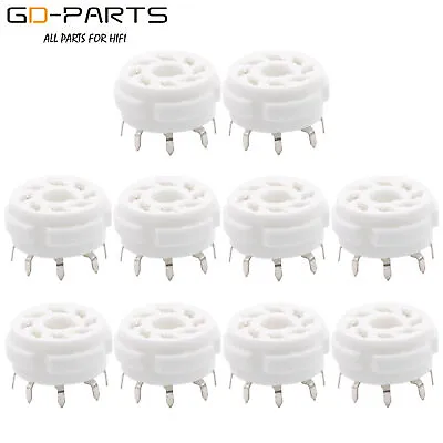 8pin Octal Ceramic Tube Socket For KT88 EL34 6L6 6V6 6550 EL34 PCB Mount 10PCS • $14.26