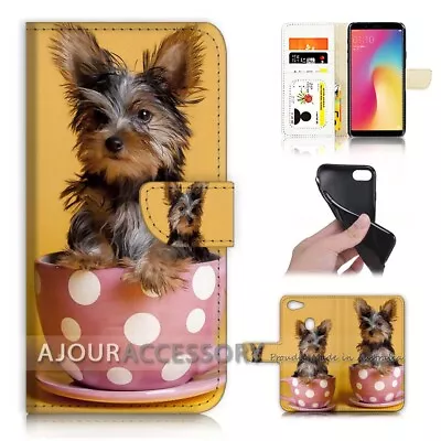 ( For Oppo A73 ) Flip Wallet Case Cover AJ40250 Cute Dog • $12.99