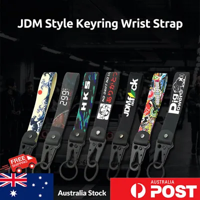 35 Variety Of Car Auto Racing Keyring JDM  MotorGP Keychain Wrist Strap Gift AU • $8.29