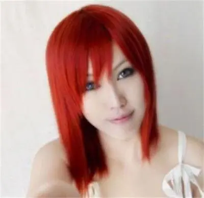HOT Cute Short Kingdom Heart Kairi Red Wigs Cosplay Party Costume Wig +hairnet • $25.26