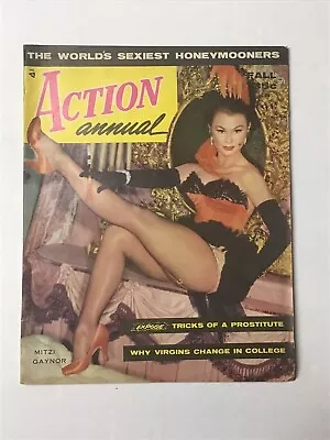 Action Annual Magazine Adventure Fall 1956 Mitzi Gaynor Cover • $22